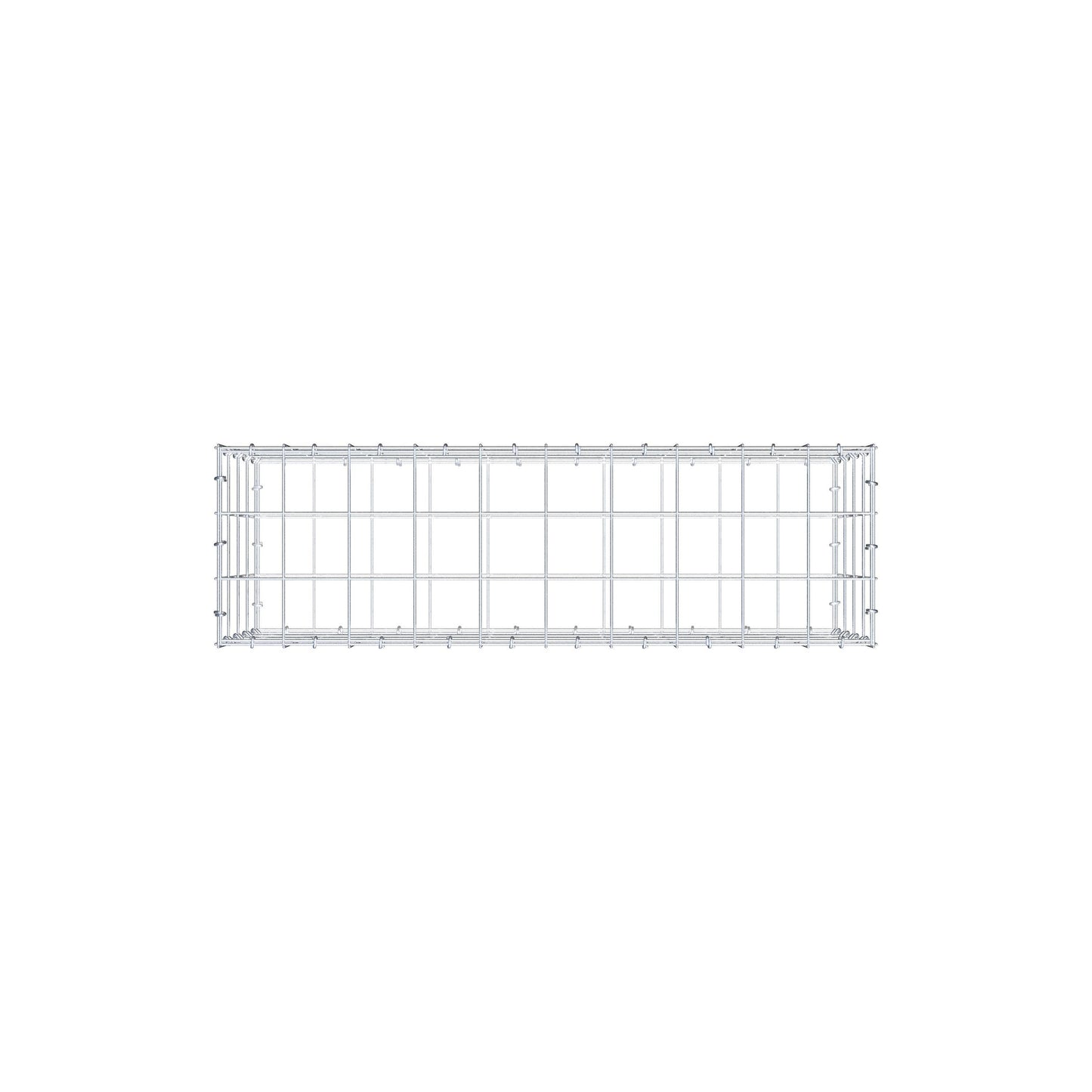 Gavión 100 cm x 40 cm x 30 cm (L x A x P), malla 10 cm x 10 cm, anillo en C