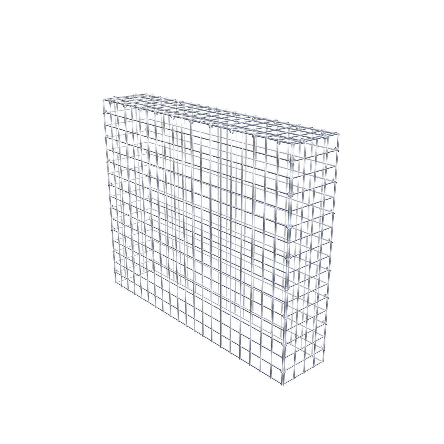 Monteret gabion type 3 100 cm x 80 cm x 20 cm (L x H x D), maskestørrelse 5 cm x 5 cm, C-ring