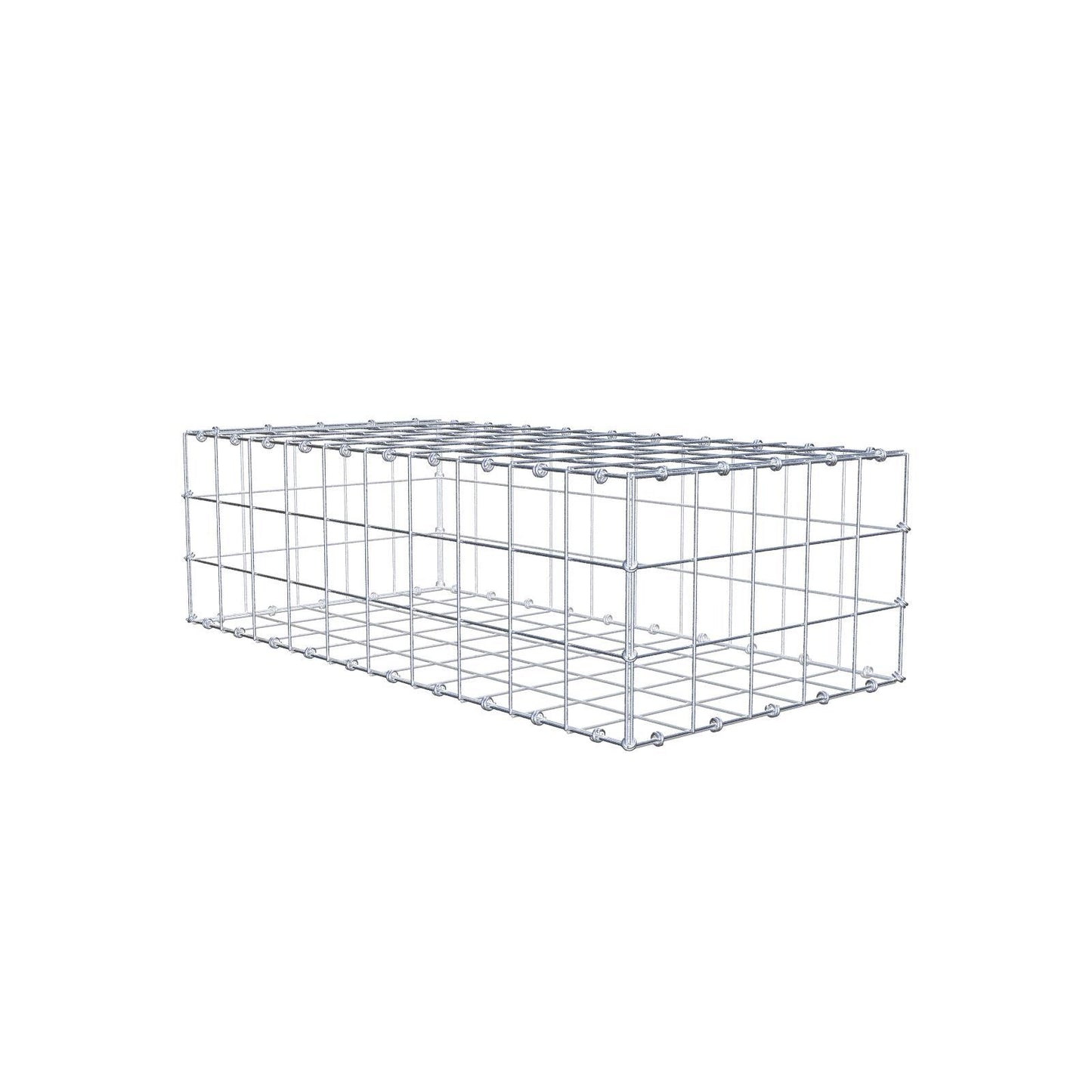 Gabione 100 cm x 30 cm x 50 cm (L x H x T), Maschenweite 10 x 10 cm, Spiralring