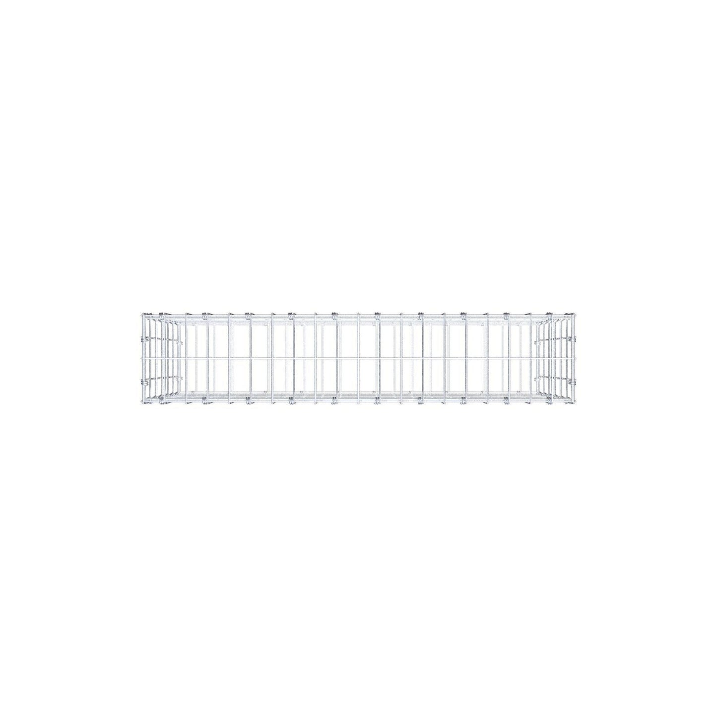Gabione 100 cm x 60 cm x 20 cm (L x H x T), Maschenweite 5 x 10 cm, Spiralring