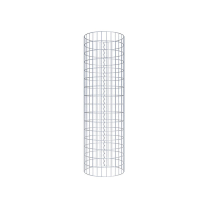Coluna de gabião redonda 47 cm de diâmetro, 160 cm de altura, malhagem 5 cm x 10 cm
