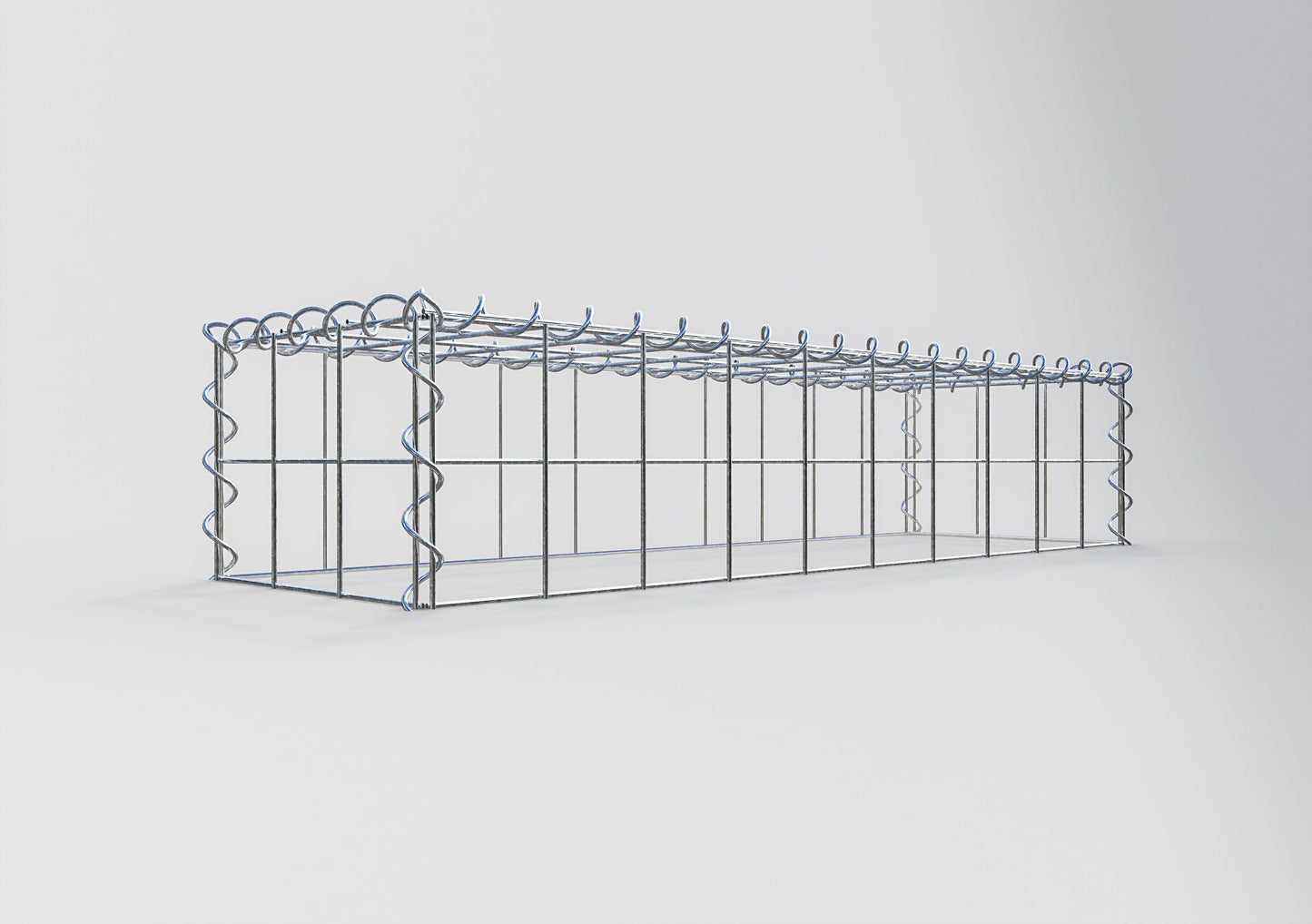 Gavión complementario tipo 3 100 cm x 20 cm x 30 cm (L x A x P), malla 10 cm x 10 cm, espiral