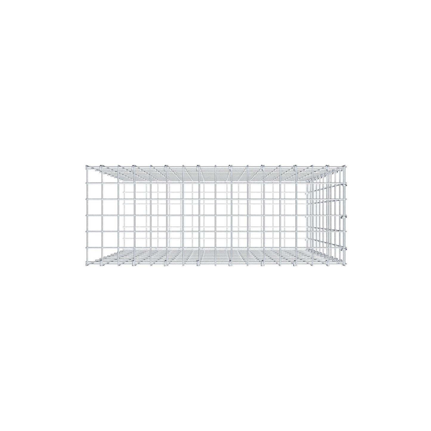 Anbaugabione Typ 2 100 cm x 80 cm x 30 cm, Maschenweite 5 cm x 10 cm, C-Ring