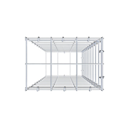 Monteret gabion type 2 100 cm x 30 cm x 20 cm (L x H x D), maskestørrelse 10 cm x 10 cm, C-ring