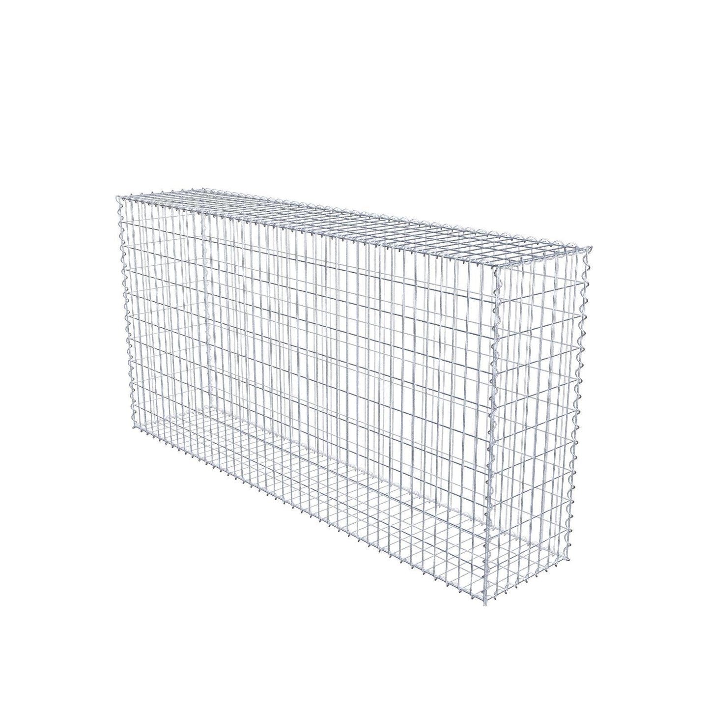 Gabbione 200 cm x 100 cm x 40 cm (L x H x P), maglia 5 cm x 10 cm, spirale