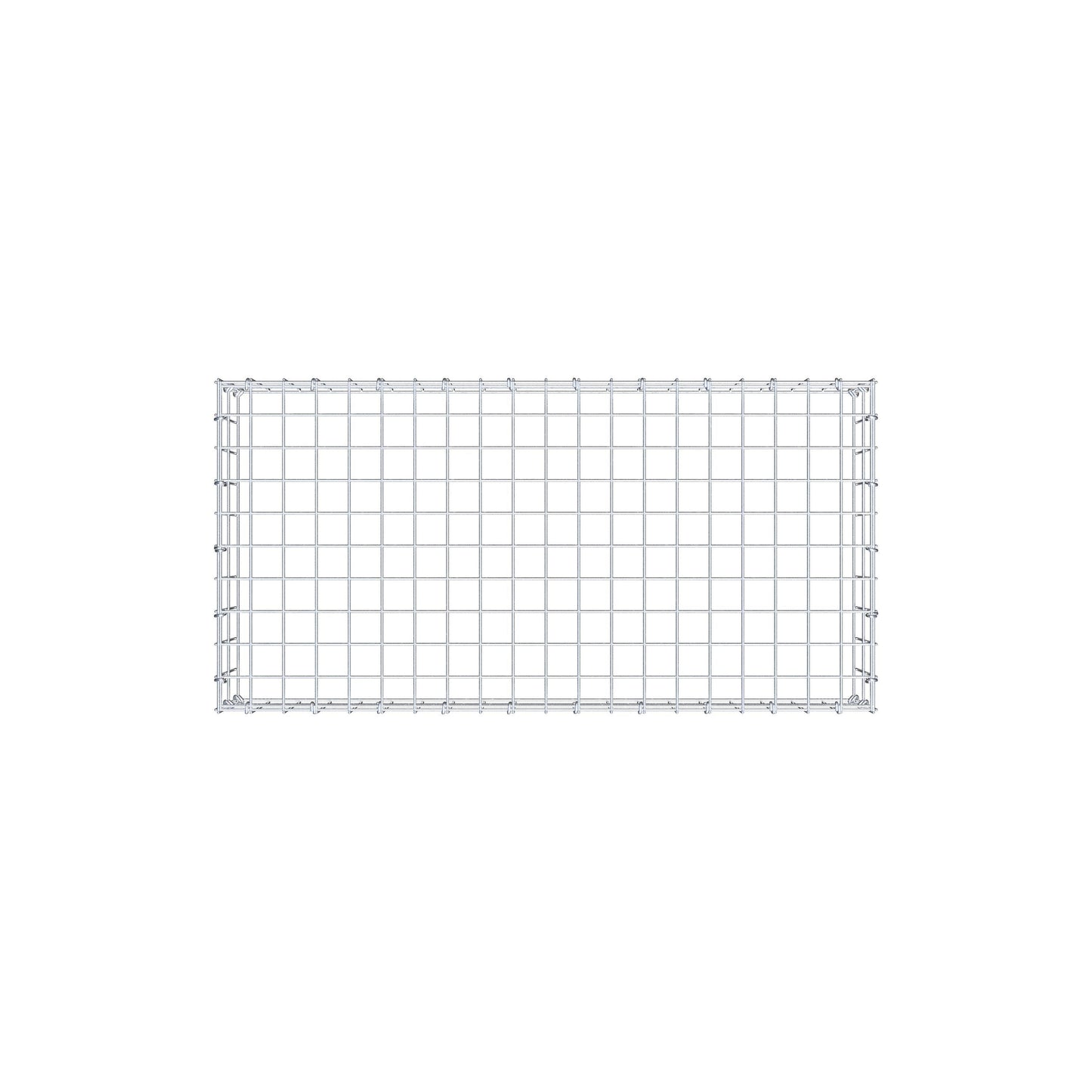Gavión complementario de tipo 3 100 cm x 20 cm x 50 cm (largo x alto x fondo), malla 5 cm x 10 cm, anillo en C