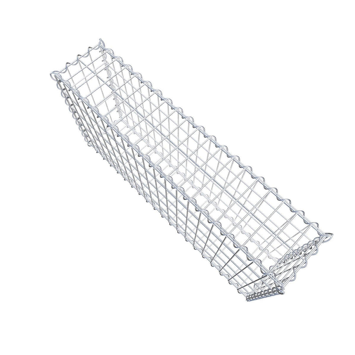 Gabbione 100 cm x 50 cm x 20 cm (L x H x P), maglia 5 cm x 10 cm, spirale