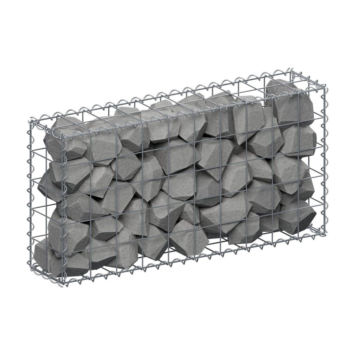 Gabion 100 cm x 50 cm x 20 cm (L x H x D), mesh size 10 cm x 10 cm, spiral