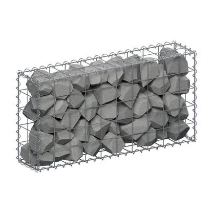Gabion 100 cm x 50 cm x 20 cm (L x H x D), mesh size 10 cm x 10 cm, spiral