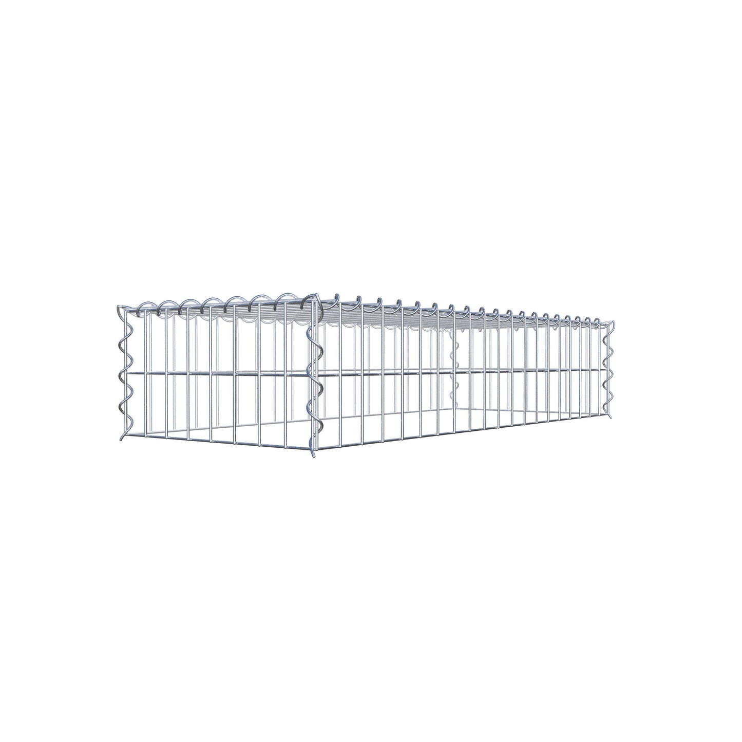 Gavión complementario tipo 3 100 cm x 20 cm x 40 cm (L x A x P), malla 5 cm x 10 cm, espiral