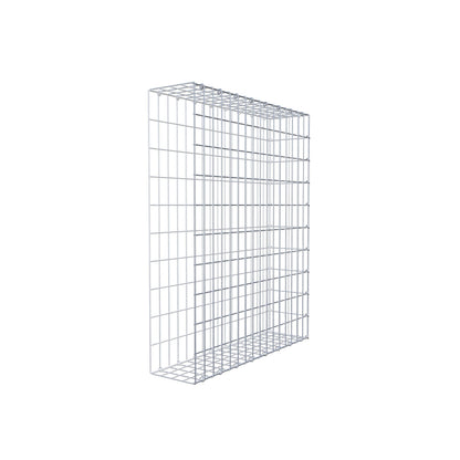 Monteret gabion type 2 100 cm x 80 cm x 20 cm, maskestørrelse 5 cm x 10 cm, C-ring