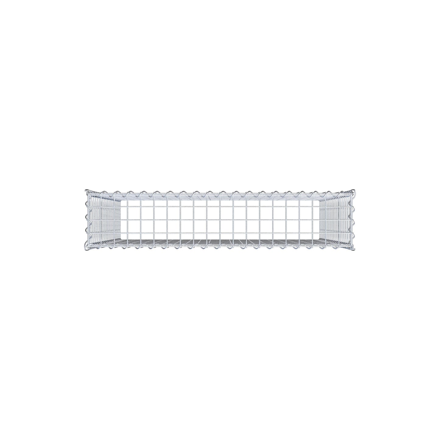 Opvokset gabion type 3 100 cm x 100 cm x 20 cm (L x H x D), maskestørrelse 5 cm x 5 cm, spiral