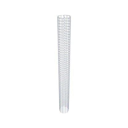 Gabion column around 22 cm diameter, 230 cm height, mesh size 5 cm x 5 cm