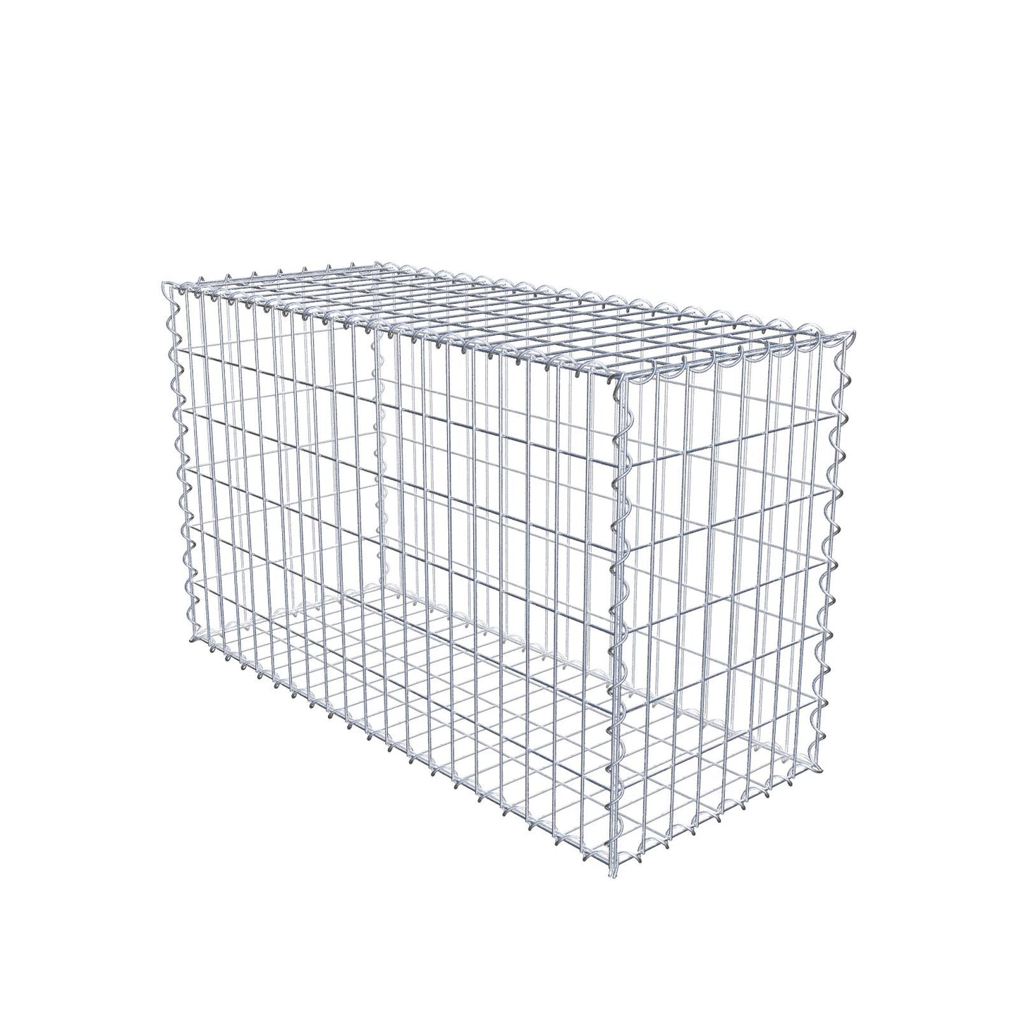 Gabione 100 cm x 60 cm x 40 cm (L x H x T), Maschenweite 5 cm x 10 cm, Spirale