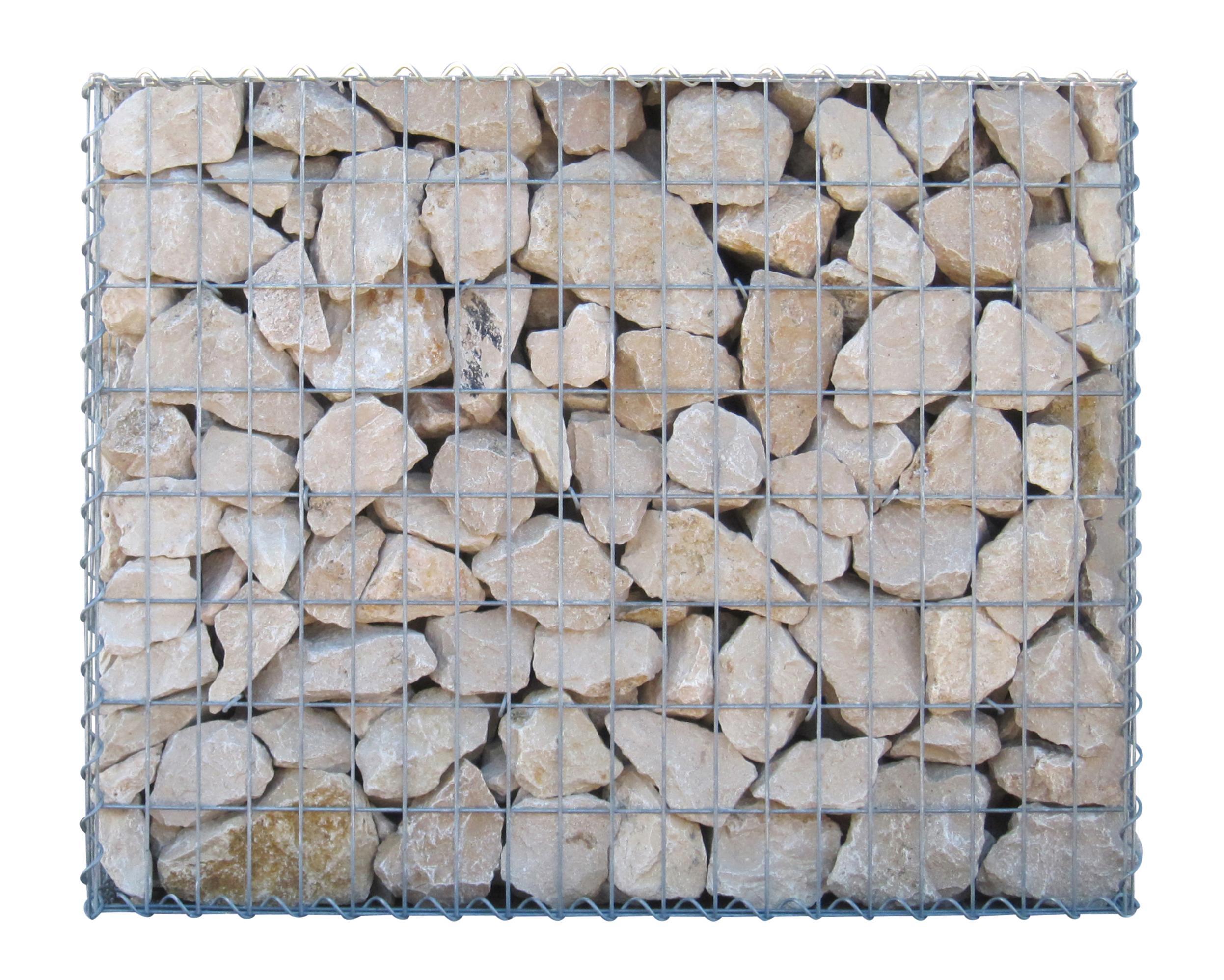 Økonomisæt 2x Gabion 100 cm x 80 cm x 30 cm (L x H x D), maskestørrelse 5 cm x 10 cm, spiral