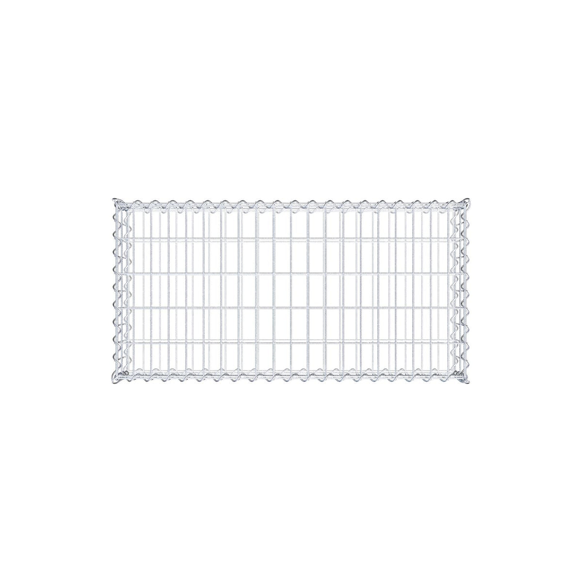 Gabião 100 cm x 20 cm x 50 cm (C x A x P), malhagem 5 cm x 10 cm, espiral