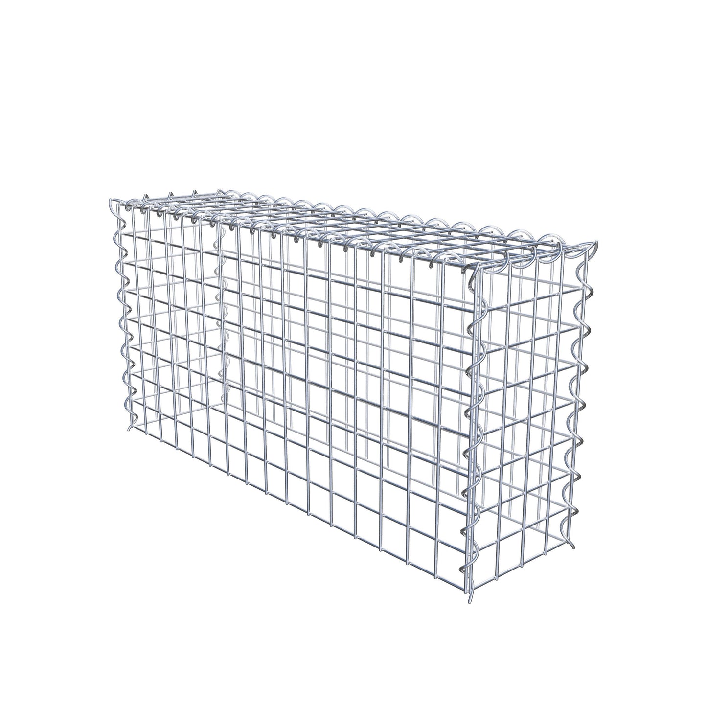 Gabbione aggiuntivo tipo 3 80 cm x 40 cm x 20 cm (L x H x P), dimensione maglia 5 cm x 5 cm, a spirale