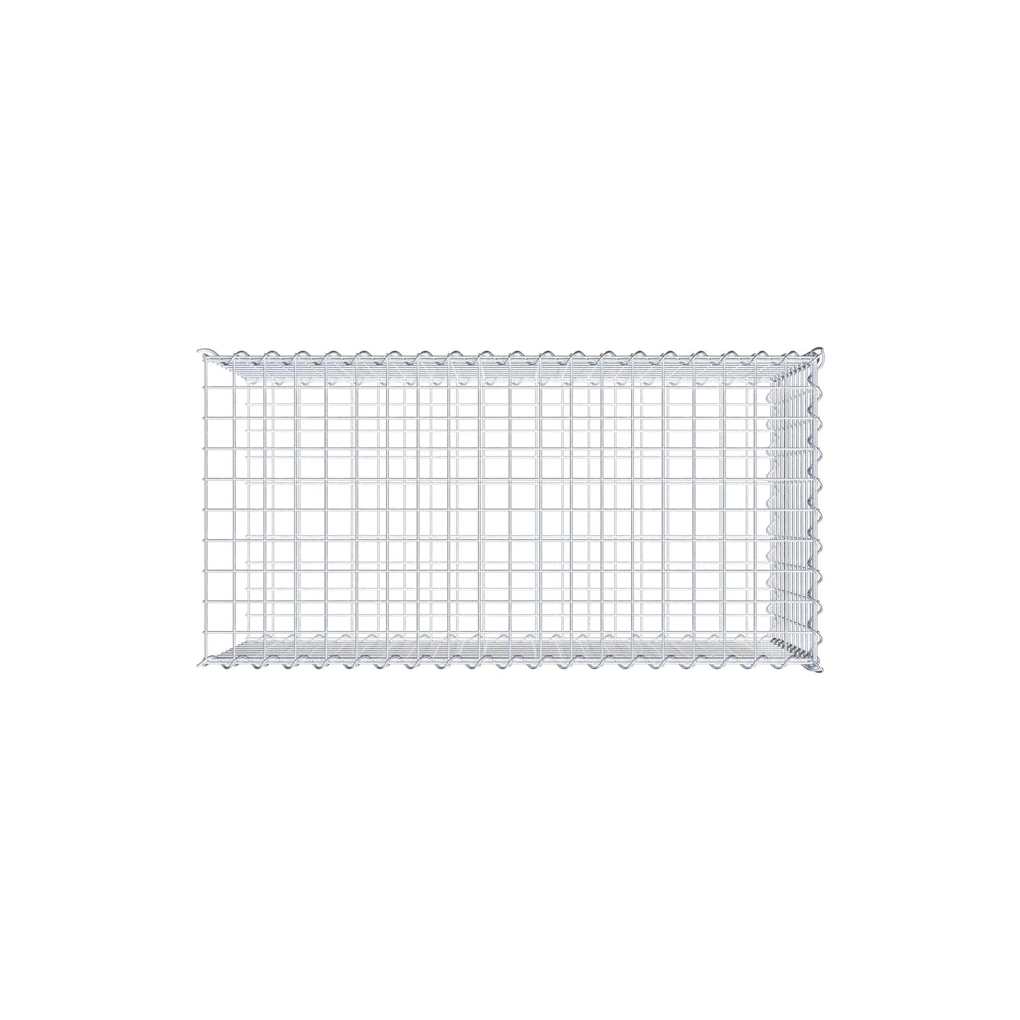 Opvokset gabion type 2 100 cm x 50 cm x 50 cm (L x H x D), maskestørrelse 5 cm x 5 cm, spiral