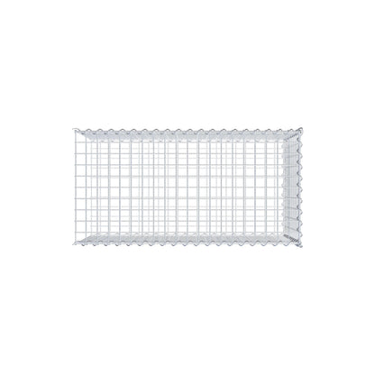 Opvokset gabion type 2 100 cm x 50 cm x 50 cm (L x H x D), maskestørrelse 5 cm x 5 cm, spiral
