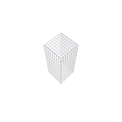 Opzetpaal type 4 100 cm x 40 cm x 40 cm (L x H x D), maaswijdte 5 cm x 10 cm, C-ring