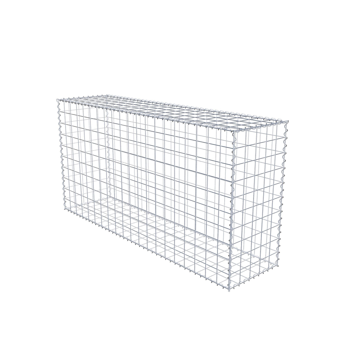 Gabbione 200 cm x 100 cm x 50 cm (L x H x P), maglia 10 cm x 10 cm, spirale