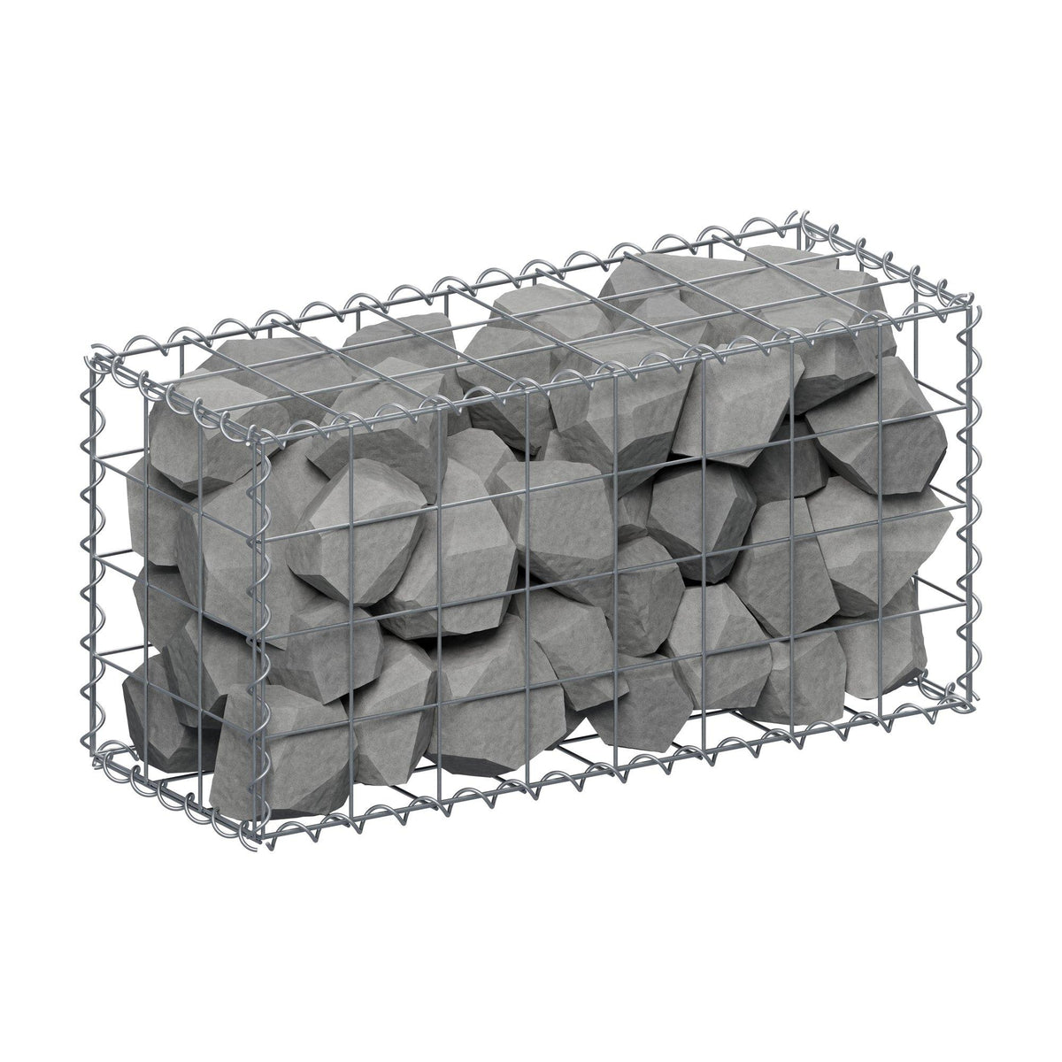Gabion 80 cm x 40 cm x 30 cm (L x H x D), mesh size 10 cm x 10 cm, spiral
