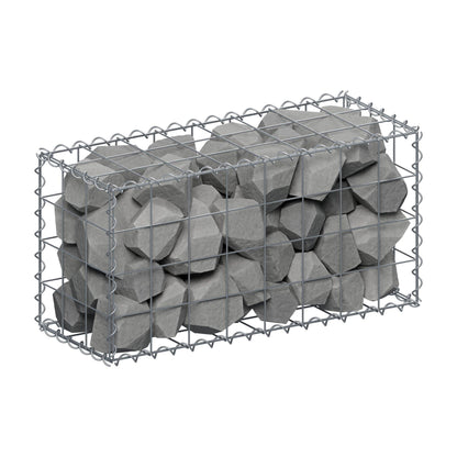 Gabion 80 cm x 40 cm x 30 cm (L x H x D), mesh size 10 cm x 10 cm, spiral