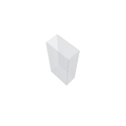 Opzetpaal type 2 200 cm x 100 cm x 50 cm (L x H x D), maaswijdte 5 cm x 5 cm, C-ring