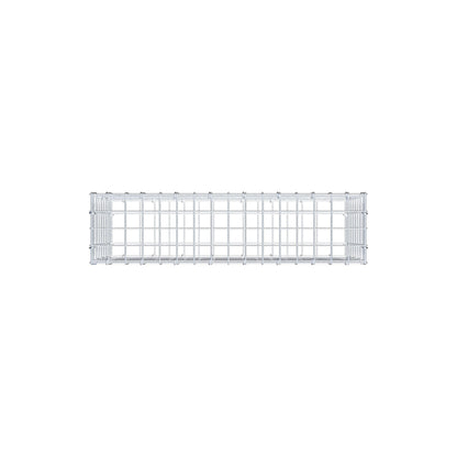Gavión 80 cm x 40 cm x 20 cm (L x A x P), malla 5 cm x 5 cm, anillo en C