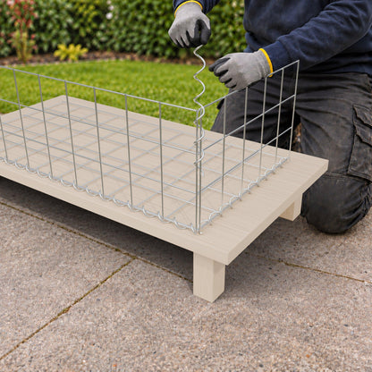 Gabião 100 cm x 30 cm x 50 cm (C x A x P), malhagem 10 cm x 10 cm, espiral