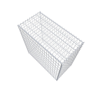 Gavión 100 cm x 100 cm x 50 cm (L x A x P), luz de malla 5 cm x 10 cm, en espiral