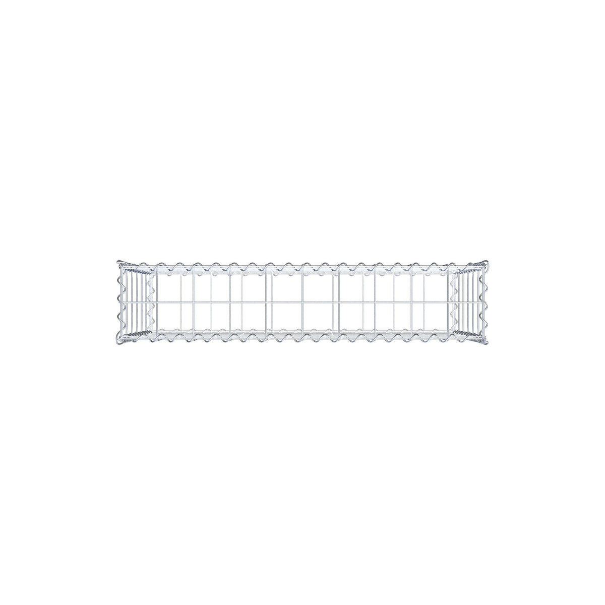 Gabbione 100 cm x 60 cm x 20 cm (L x H x P), maglia 10 cm x 10 cm, spirale