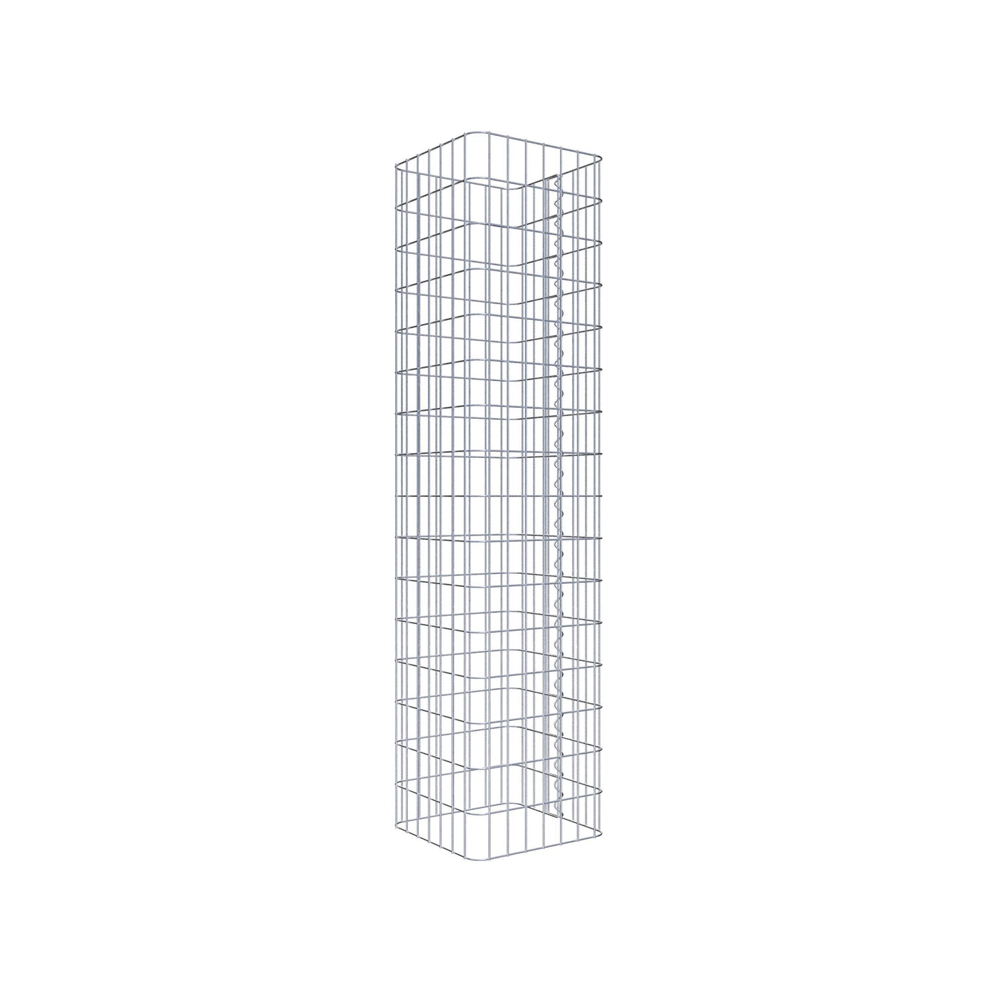 Columna de gaviones, angular 37 cm x 37 cm, 160 cm de altura, MW 5 cm x 10 cm