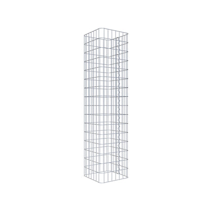 Columna de gaviones, angular 37 cm x 37 cm, 160 cm de altura, MW 5 cm x 10 cm