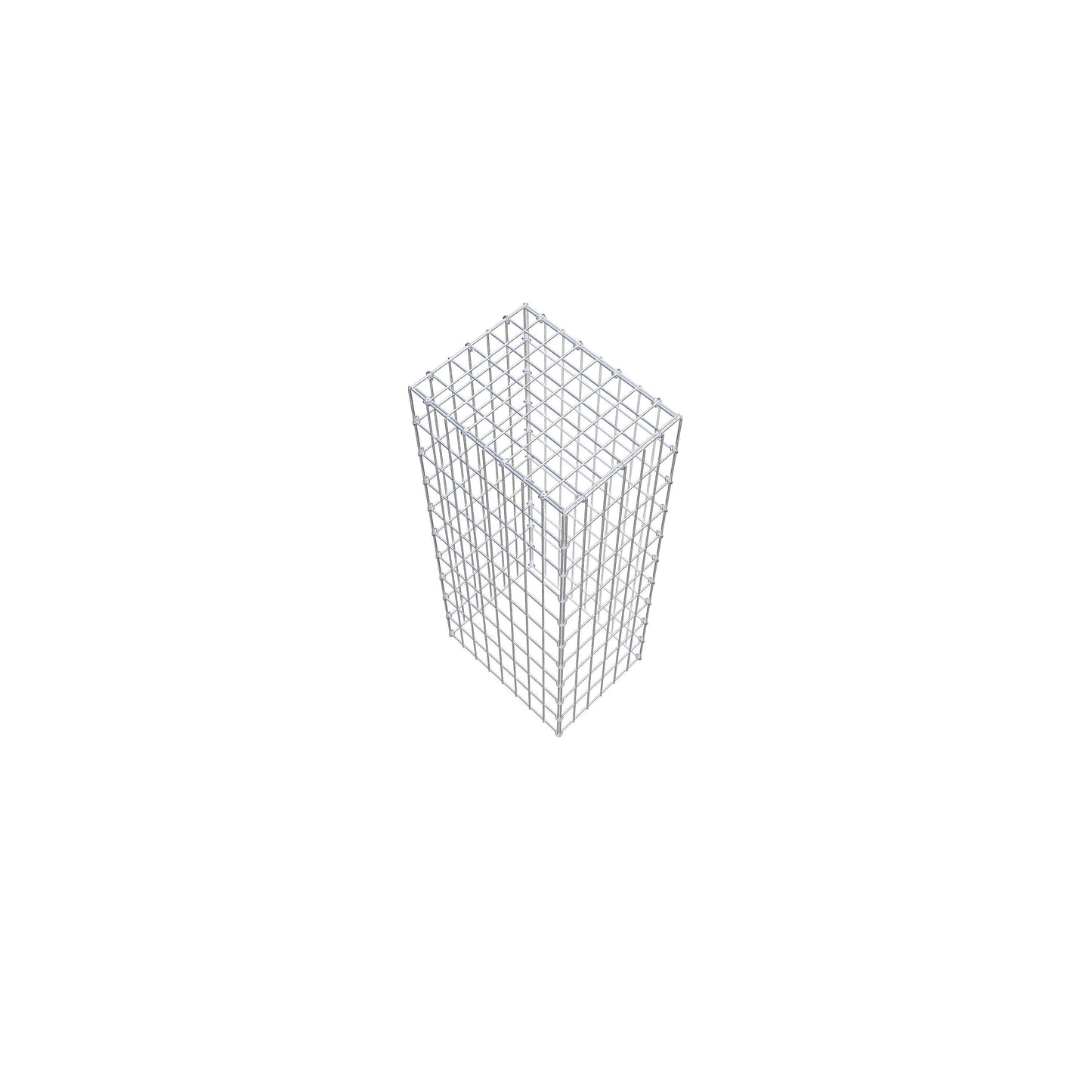 Gavión complementario de tipo 3 100 cm x 40 cm x 30 cm (largo x alto x fondo), malla 5 cm x 10 cm, anillo en C