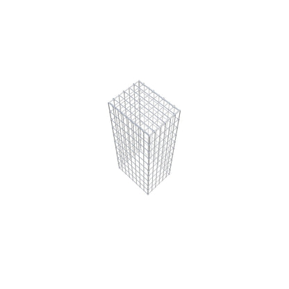 Gavión complementario de tipo 3 100 cm x 40 cm x 30 cm (largo x alto x fondo), malla 5 cm x 10 cm, anillo en C
