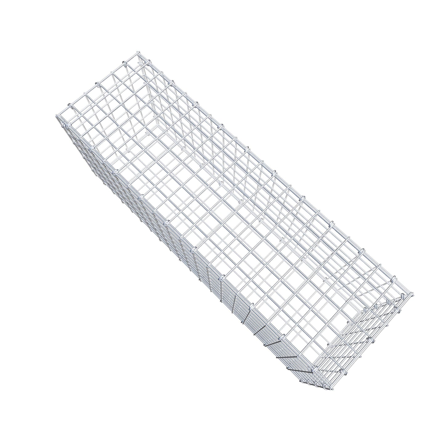 Gavión 100 cm x 40 cm x 30 cm (L x A x P), malla 5 cm x 5 cm, anillo en C