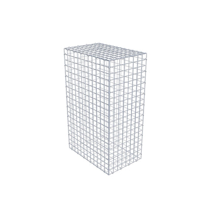 Gavión 100 cm x 60 cm x 40 cm (L x A x P), malla 5 cm x 5 cm, anillo en C
