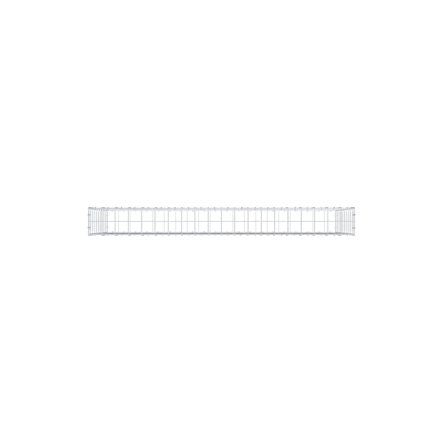 Gavión 200 cm x 100 cm x 20 cm (L x A x P), malla 10 cm x 10 cm, anillo en C