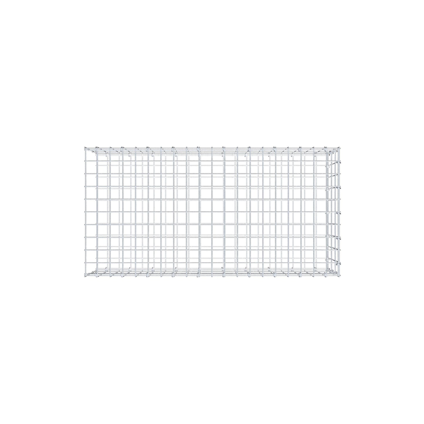 Fourche rapportée type 2 100 cm x 30 cm x 50 cm, mailles 5 cm x 10 cm, anneau en C