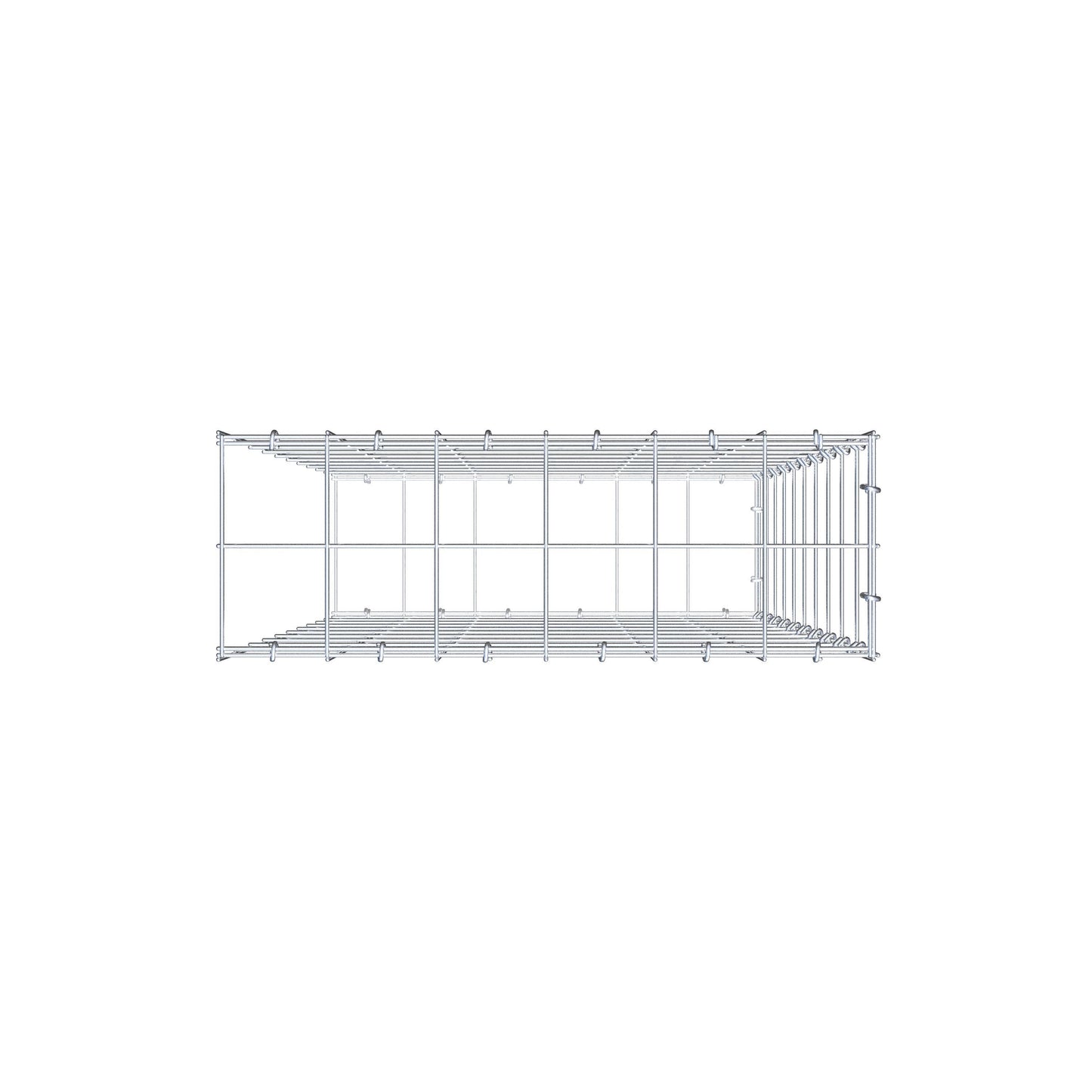 Gabião Tipo 2 100 cm x 60 cm x 20 cm (C x A x P), malhagem 10 cm x 10 cm, anel C