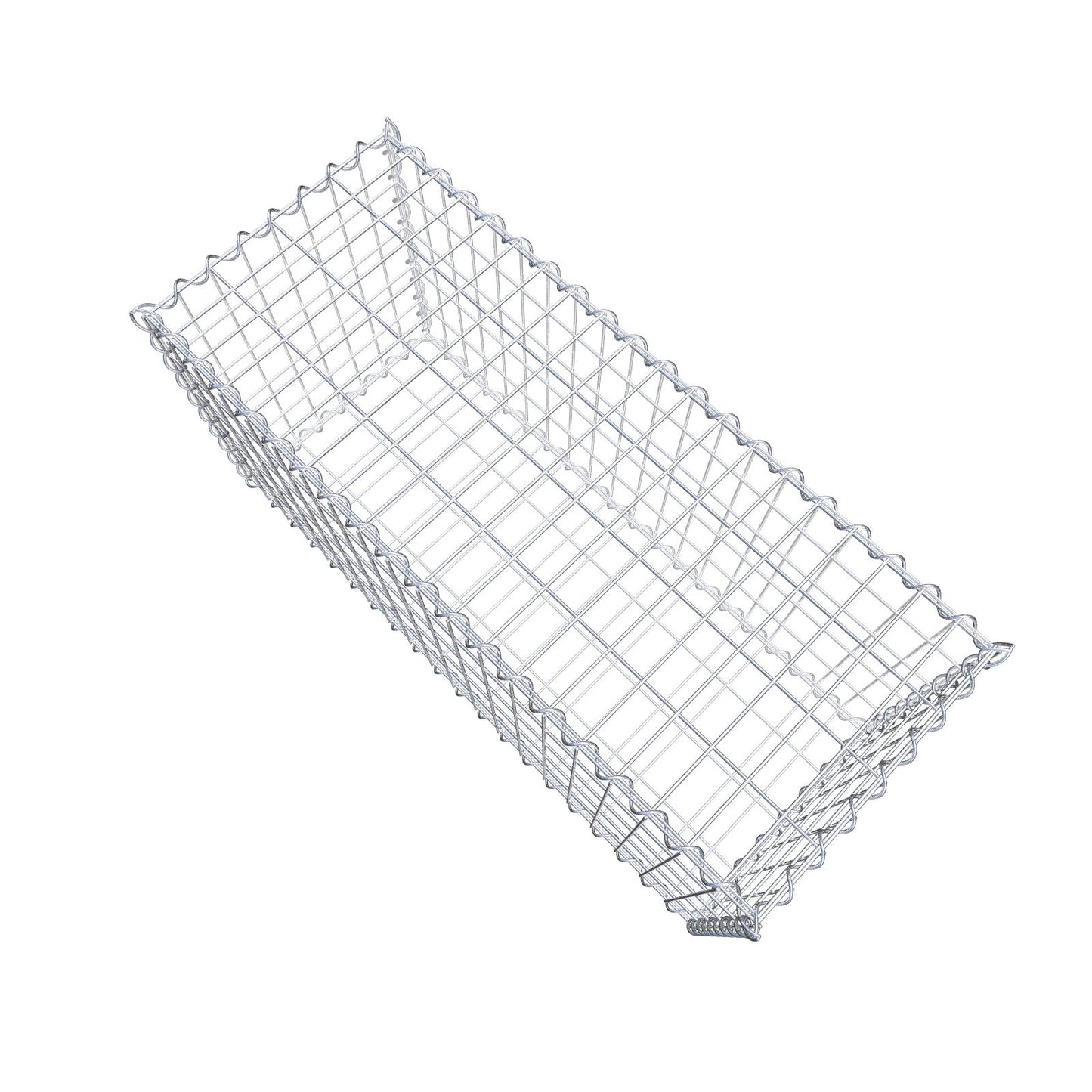 Juego de 2 gaviones de 100 cm x 50 cm x 40 cm (largo x alto x fondo), malla de 5 x 10 cm, en espiral