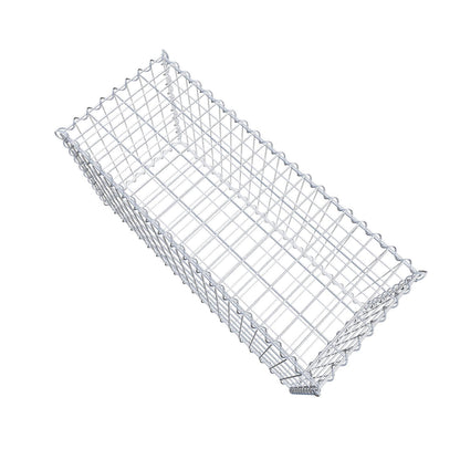 Juego de 2 gaviones de 100 cm x 50 cm x 40 cm (largo x alto x fondo), malla de 5 x 10 cm, en espiral