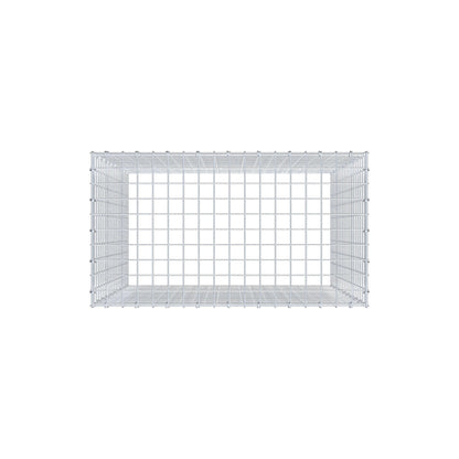 Monteret gabion type 3 100 cm x 90 cm x 50 cm (L x H x D), maskestørrelse 5 cm x 5 cm, C-ring