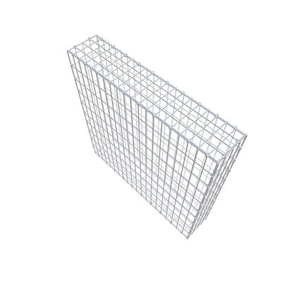 Gavión 100 cm x 100 cm x 20 cm (L x A x P), luz de malla 5 cm x 10 cm, anillo en C