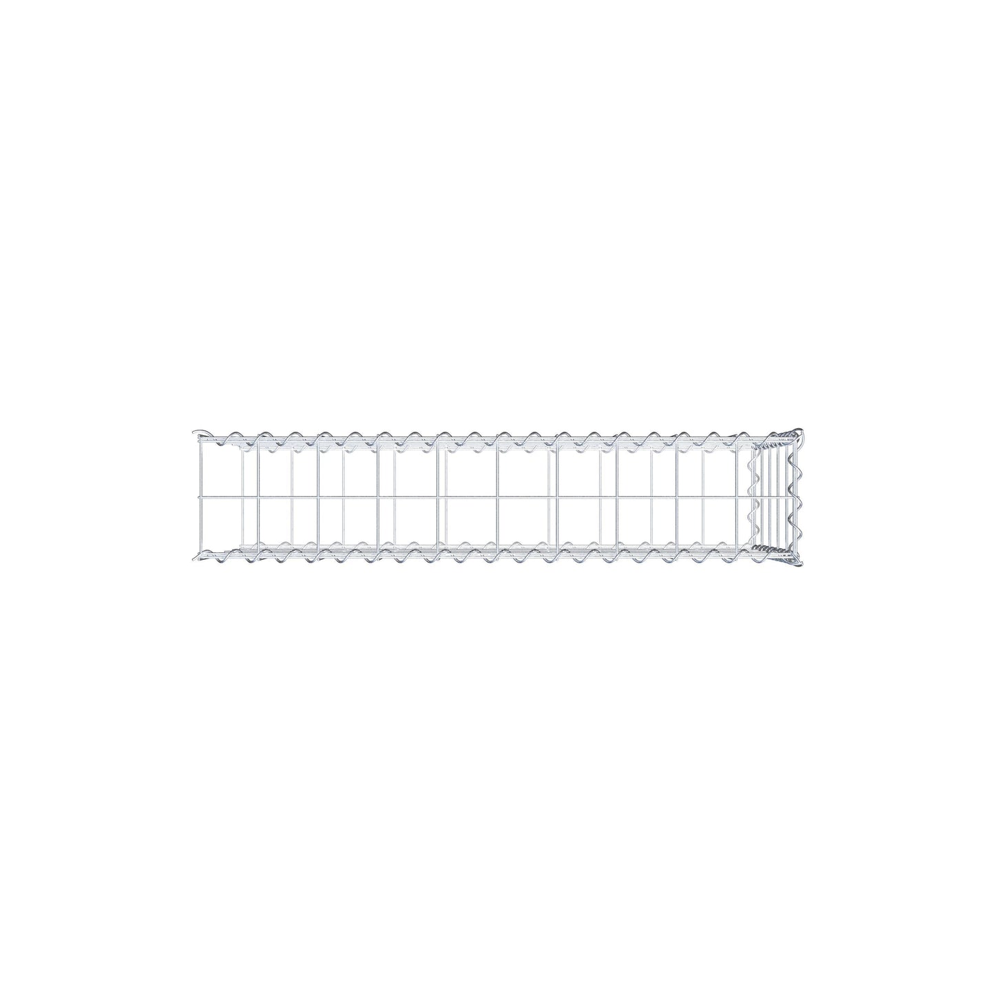 Gabion rapporté type 2 100 cm x 50 cm x 20 cm (L x H x P), mailles 10 cm x 10 cm, spirale