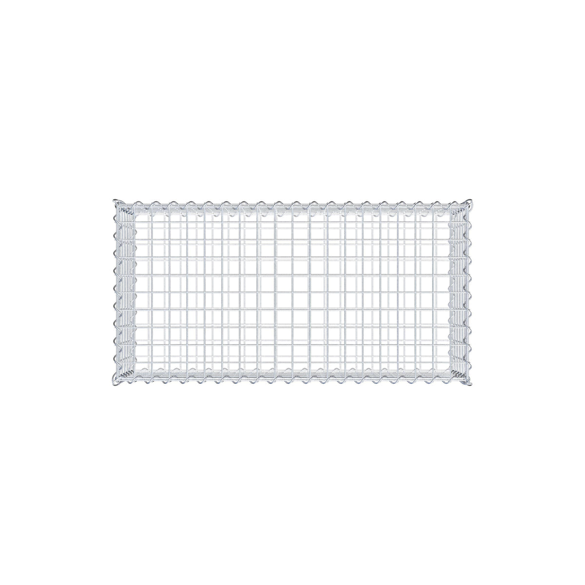 Gavión 100 cm x 30 cm x 50 cm (largo x alto x fondo), malla 5 cm x 5 cm, en espiral