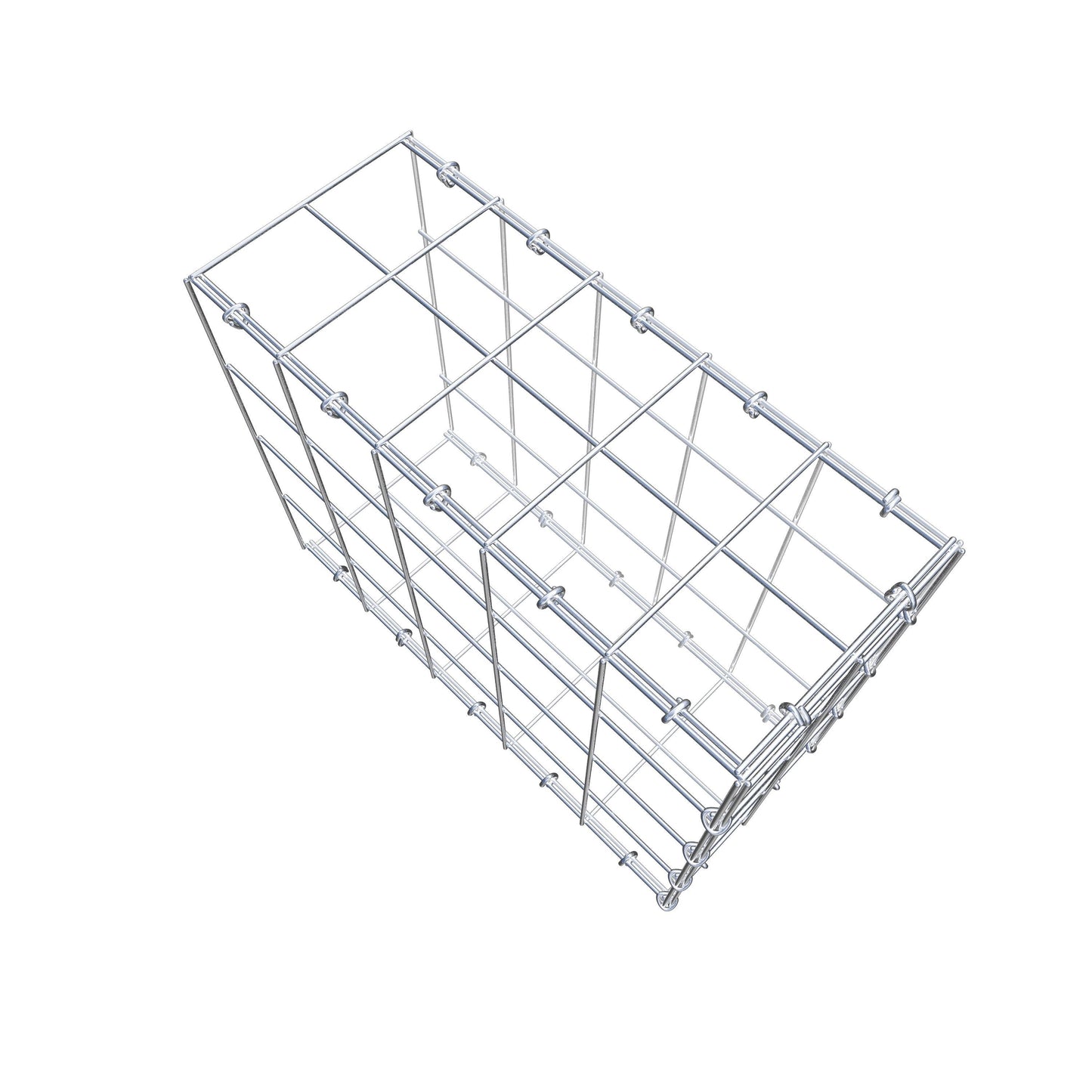 Gavión complementario de tipo 2 50 cm x 40 cm x 20 cm (L x A x P), malla 10 cm x 10 cm, anillo en C