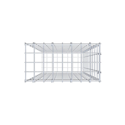 Anbaugabione Typ 2 100 cm x 40 cm x 20 cm, Maschenweite 5 cm x 10 cm, C-Ring
