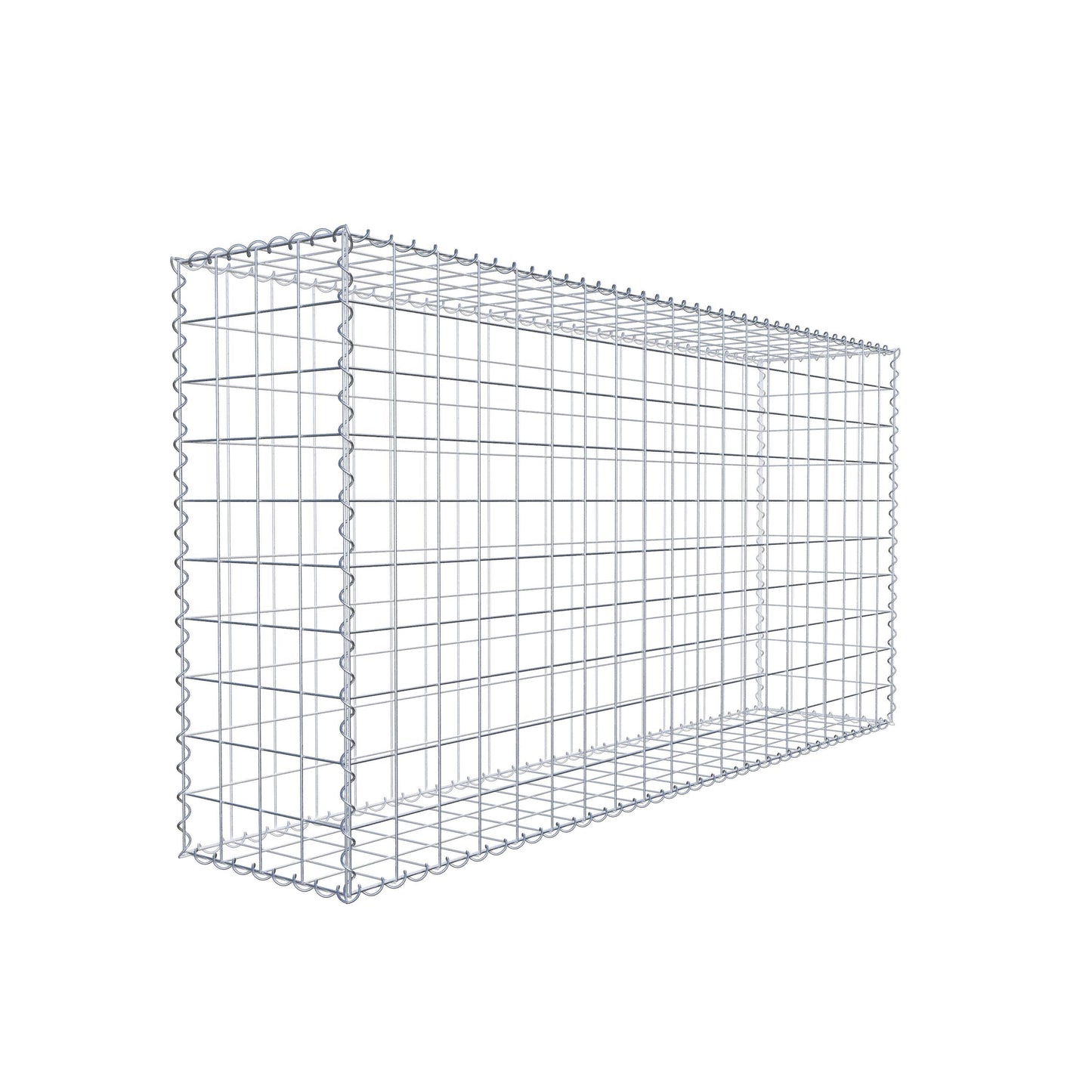 Gavión 200 cm x 100 cm x 40 cm (largo x alto x fondo), malla 10 cm x 10 cm, en espiral